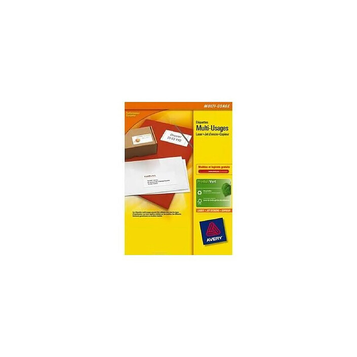 AVERY Boite de 200 étiquettes blanches multi usages 210x148mm pour laser.