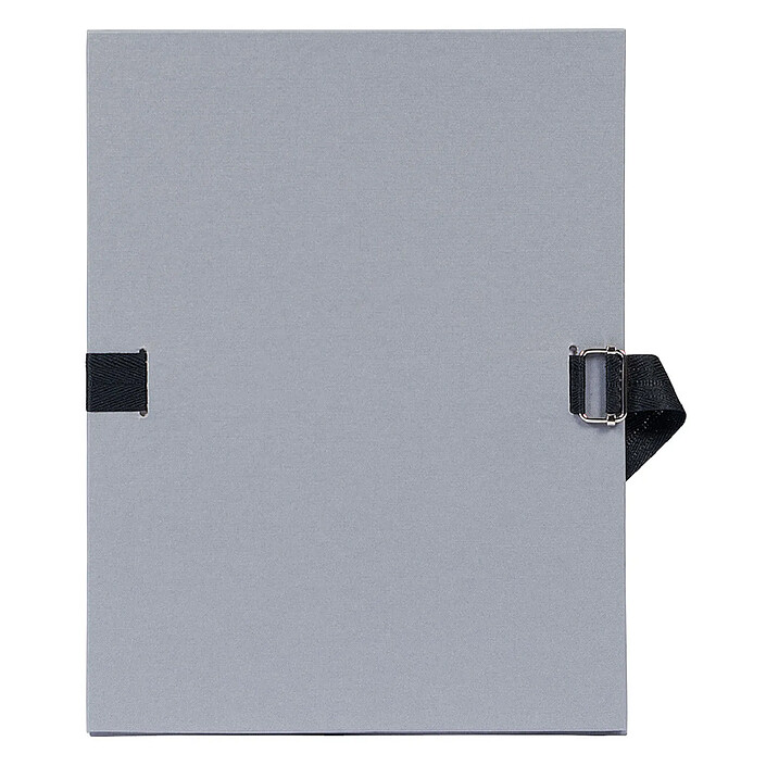 EXACOMPTA Chemise à sangle Dos extensible 12 cm Papier toilé 24 x 32 cm Gris x 10