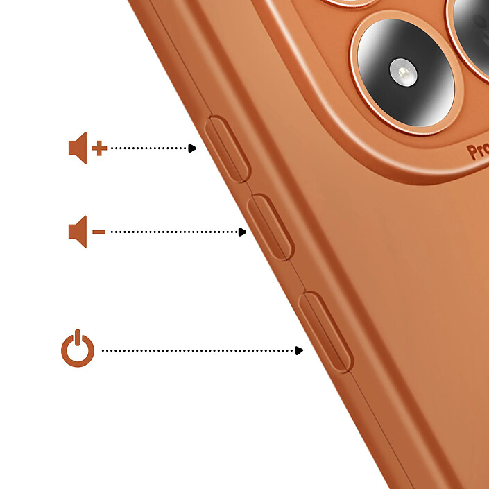 Acheter Avizar Coque pour Redmi Note 15 Pro Plus en Silicone Souple avec Renfort Bloc Caméra Marron