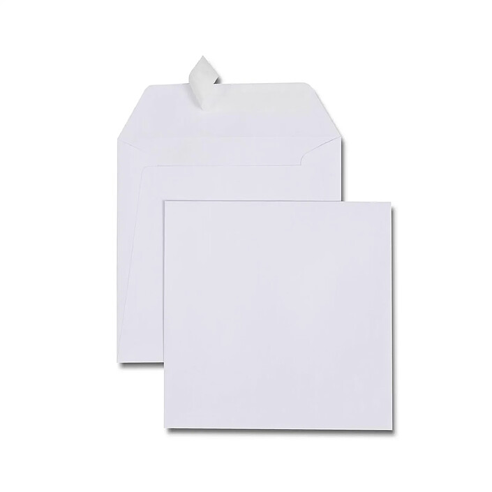 GPV Boîte de 500 enveloppes carrées blanches 170x170 90 g