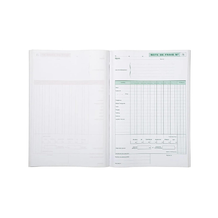EXACOMPTA Manifold Note de frais 29,7x21cm 50 feuillets dupli autocopiants pas cher
