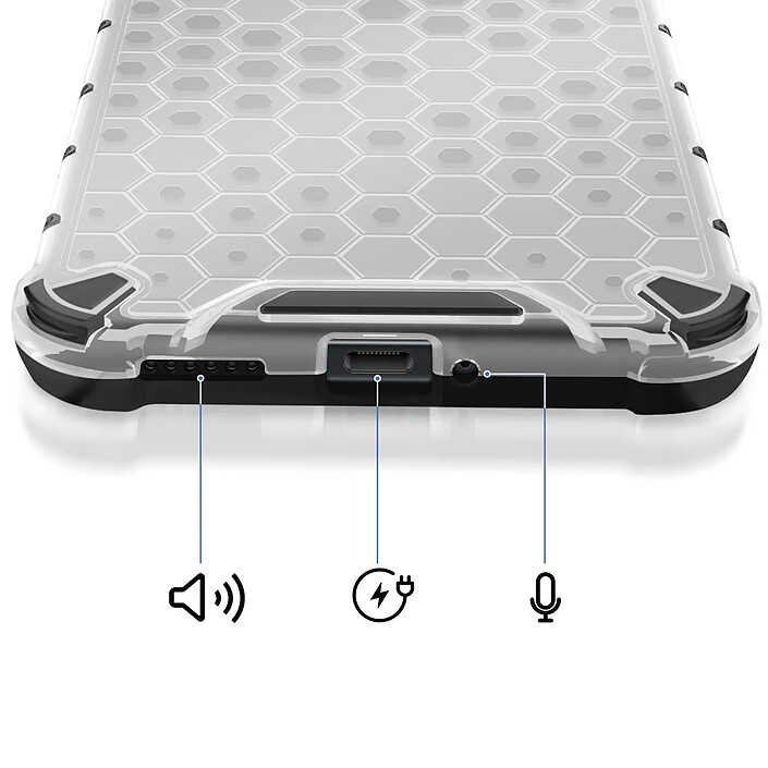 Avizar Coque pour Redmi Note 15 Pro Plus 5G Renforcée Texturée Nid d'Abeille Blanc pas cher