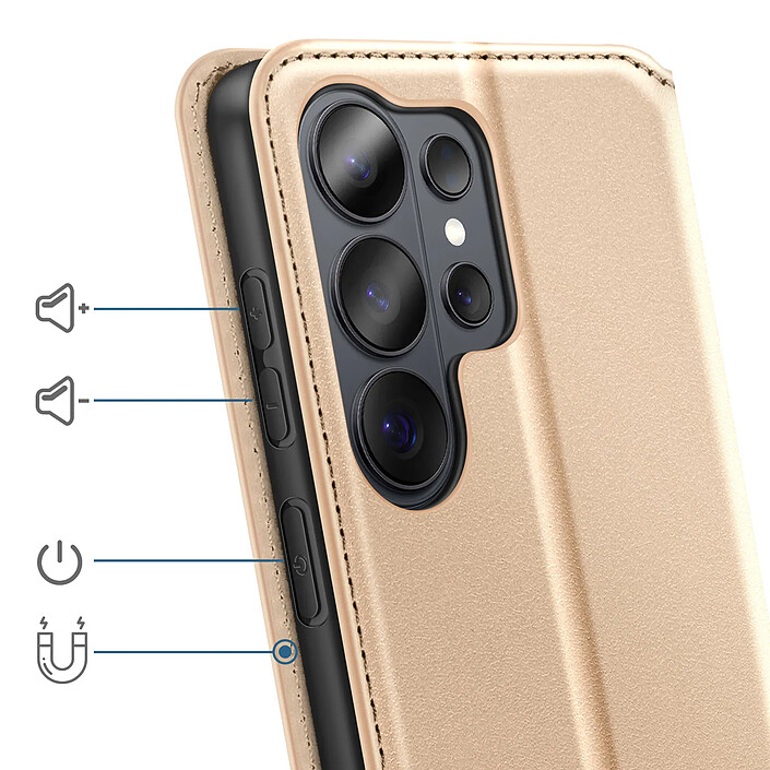 Avis Avizar Étui à Clapet pour Galaxy S26 Ultra Magnétique Fonction Stand Classic Edition Dorée