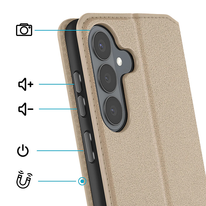 Avis Avizar Étui à Clapet pour Galaxy S26 Plus Magnétique Fonction Stand Classic Edition Dorée