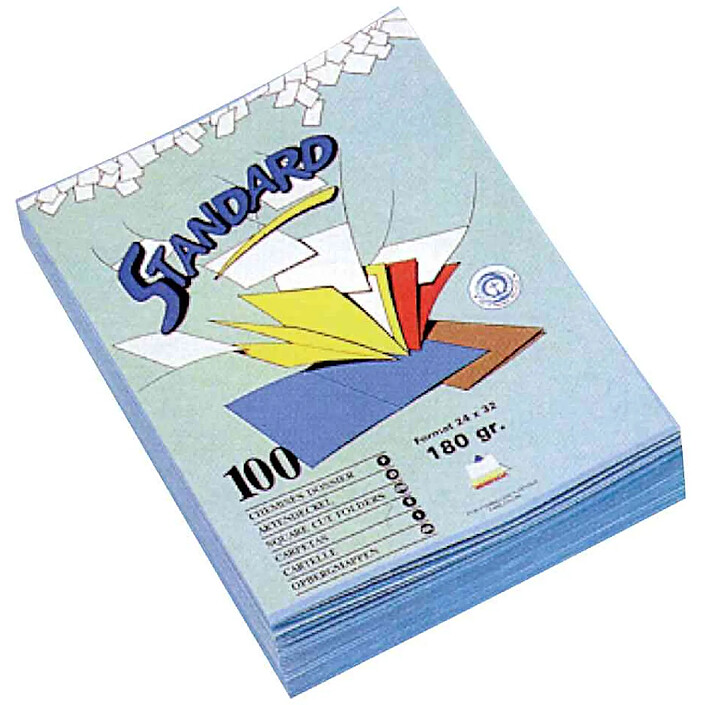 RAINEX Paquet de 100 Chemises dossier standard pour format A4, 180 g/m2, bleu foncé