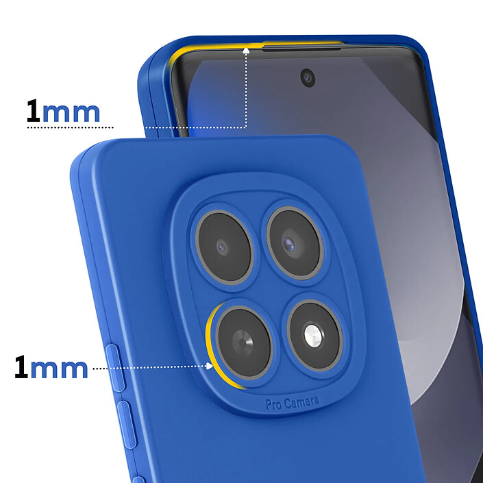 Avis Avizar Coque pour Redmi Note 15 en Silicone Souple avec Renfort Bloc Caméra Bleu