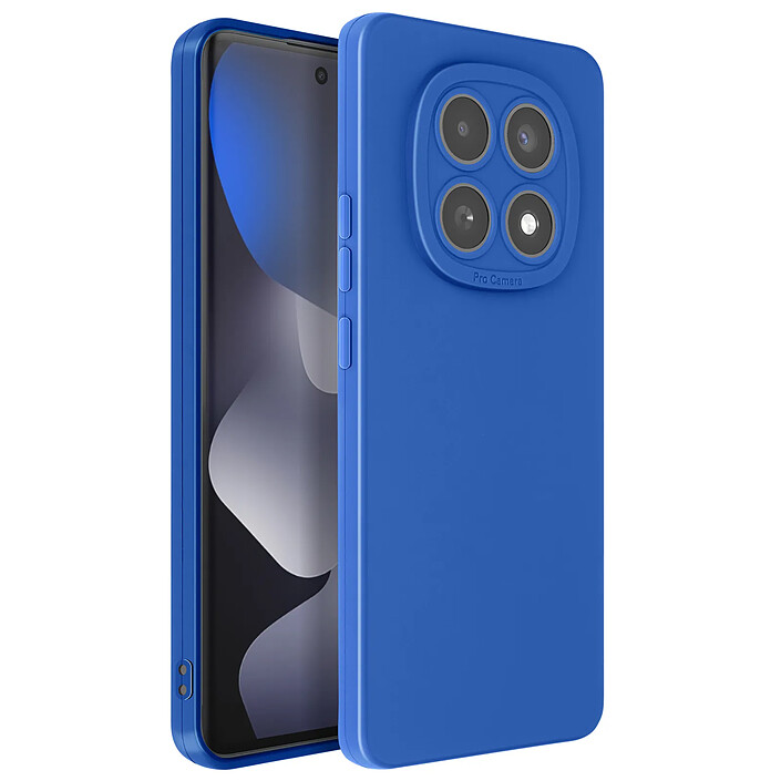 Avizar Coque pour Redmi Note 15 en Silicone Souple avec Renfort Bloc Caméra Bleu