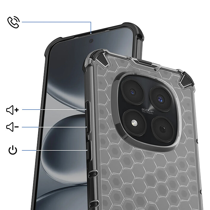 Acheter Avizar Coque pour Redmi Note 15 Pro 5G Renforcée Texturée Nid d'Abeille