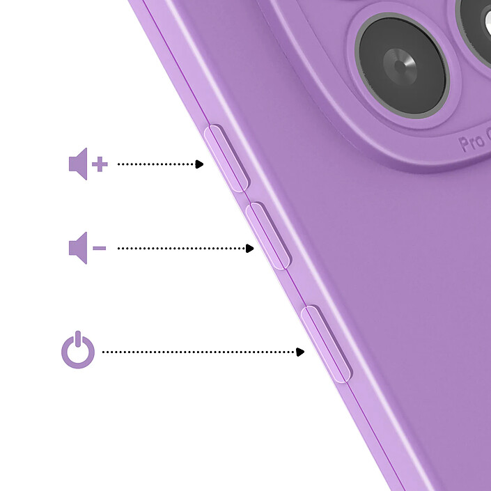 Acheter Avizar Coque pour Redmi Note 15 en Silicone Souple avec Renfort Bloc Caméra Violet