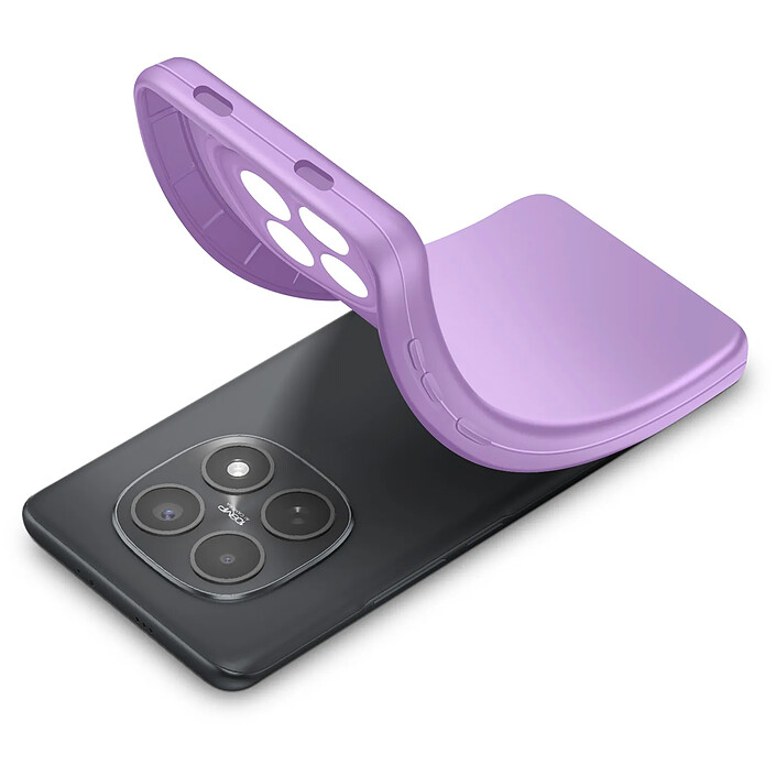 Avizar Coque pour Redmi Note 15 en Silicone Souple avec Renfort Bloc Caméra Violet pas cher