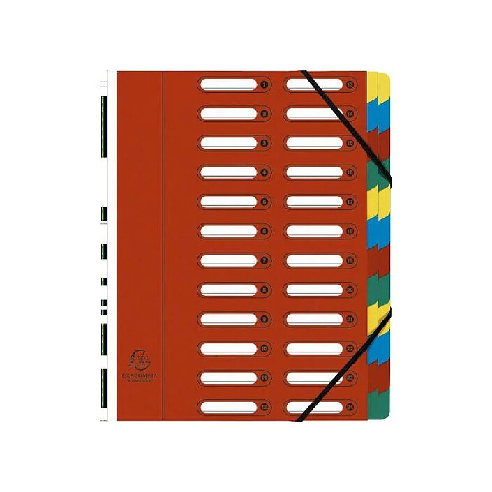 EXACOMPTA Trieur Harmonika, A4, 24 compartiments, rouge