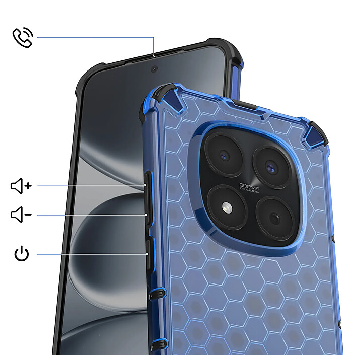 Acheter Avizar Coque pour Redmi Note 15 Pro 5G Renforcée Texturée Nid d'Abeille