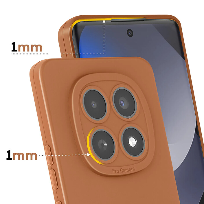 Avis Avizar Coque pour Redmi Note 15 en Silicone Souple avec Renfort Bloc Caméra Marron