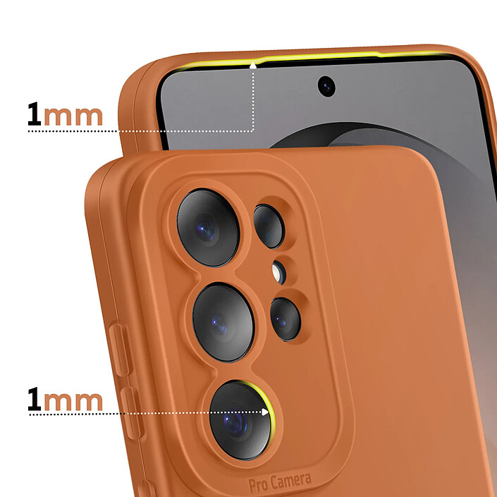 Avis Avizar Coque pour Galaxy S26 Ultra en Silicone Souple avec Renfort Bloc Caméra Marron