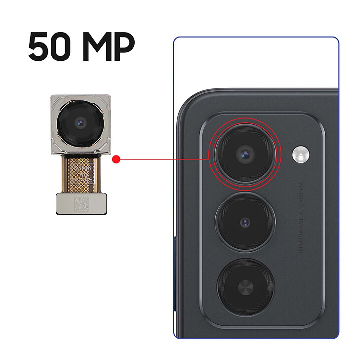 Avis Clappio Caméra Arrière Principale pour Redmi 15 5G Grand Angle 50MP