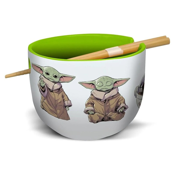 Star Wars: The Mandalorian - Bol à ramen avec baguettes Grogu