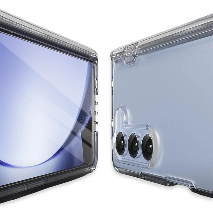 Avis Evetane Coque Samsung Galaxy Z Fold 5 Anti-Chocs avec Bords Renforcés en silicone transparente Motif