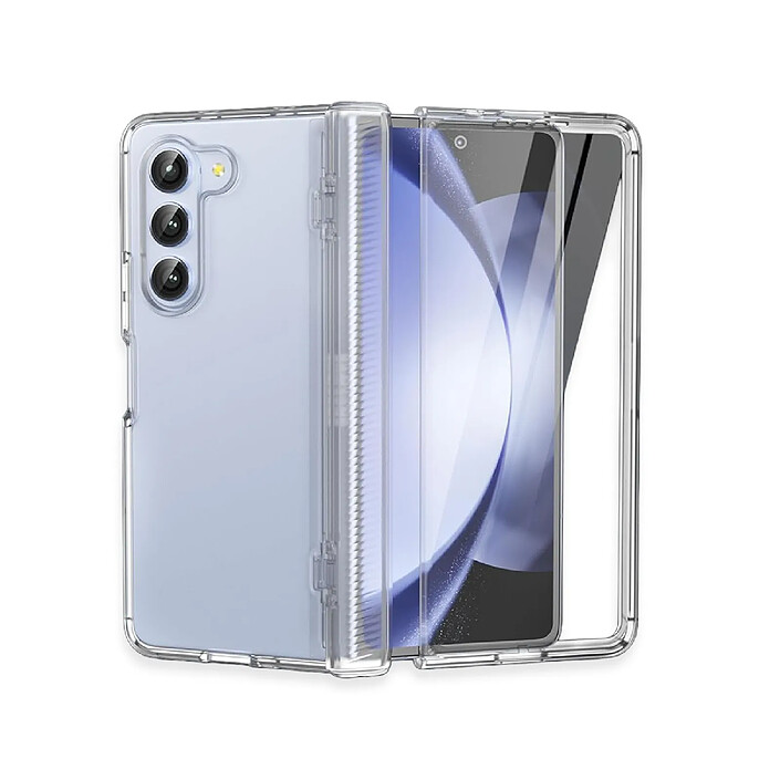 Evetane Coque Samsung Galaxy Z Fold 5 Anti-Chocs avec Bords Renforcés en silicone transparente Motif