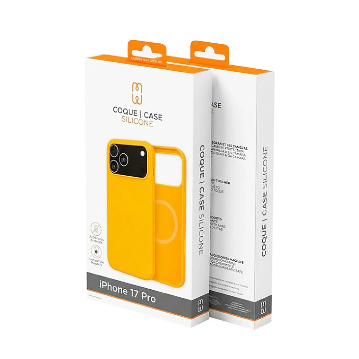 Acheter MW Coque Silicone MagSafe pour iPhone 17 Pro Aimantée avec Protection Caméra Orange