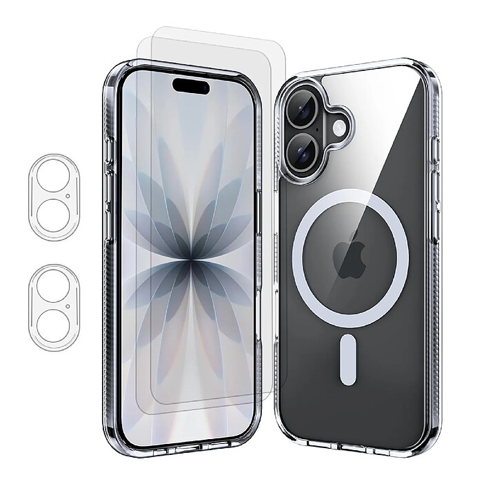 Evetane Coque iPhone 17 Antichoc compatible Magsafe + 2 Protections écran et 2 protections Objectif Caméra