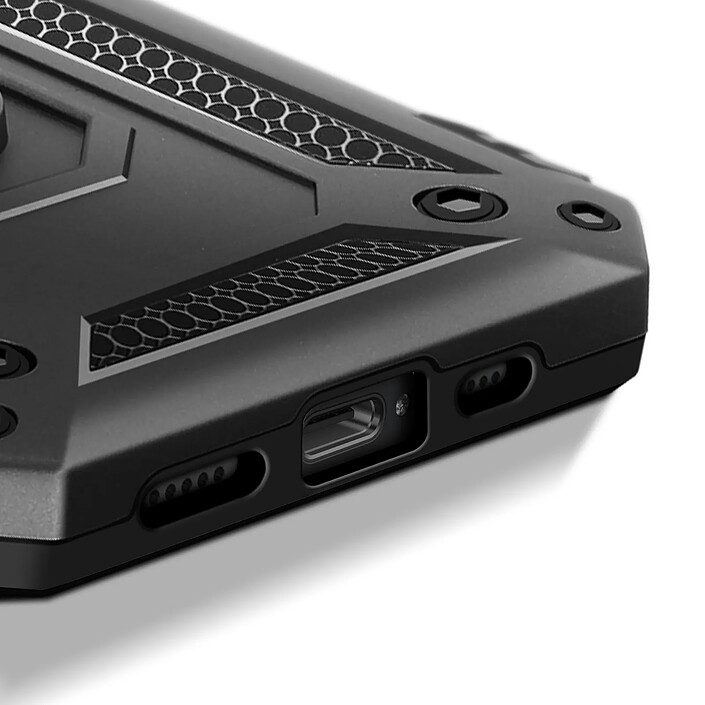 Avizar Coque pour iPhone 17e Antichoc avec Anneau Magnétique Rotatif Noir pas cher