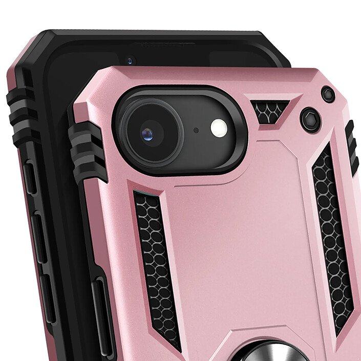 Acheter Avizar Coque pour iPhone 17e Antichoc avec Anneau Magnétique Rotatif Rose champagne