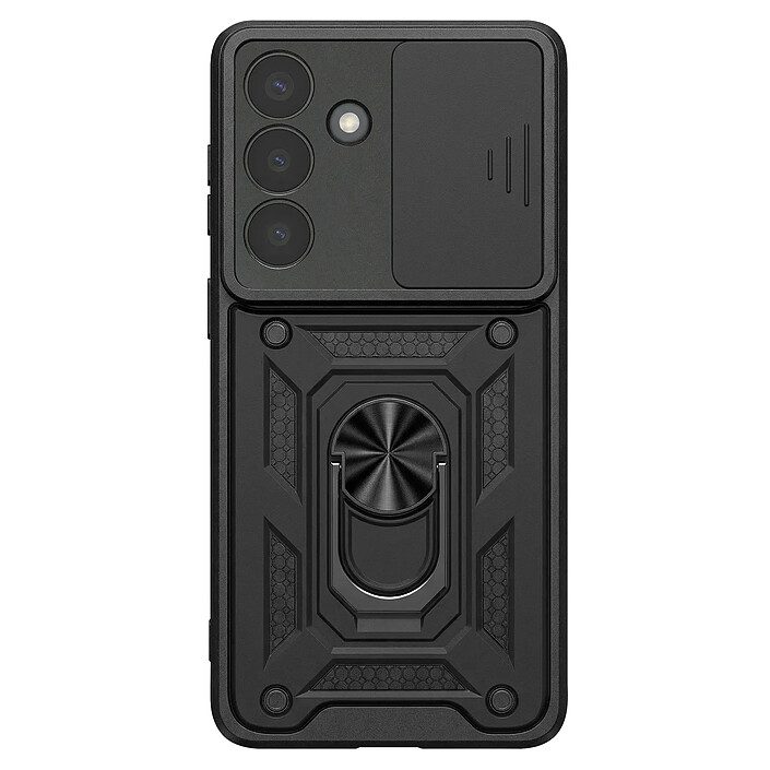 Mayaxess Coque Anneau pour Galaxy S26 Plus avec Cache Caméra Coulissant Antichoc Noir