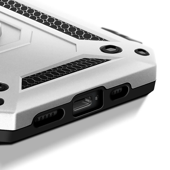 Avizar Coque pour iPhone 17e Antichoc avec Anneau Magnétique Rotatif Argent pas cher