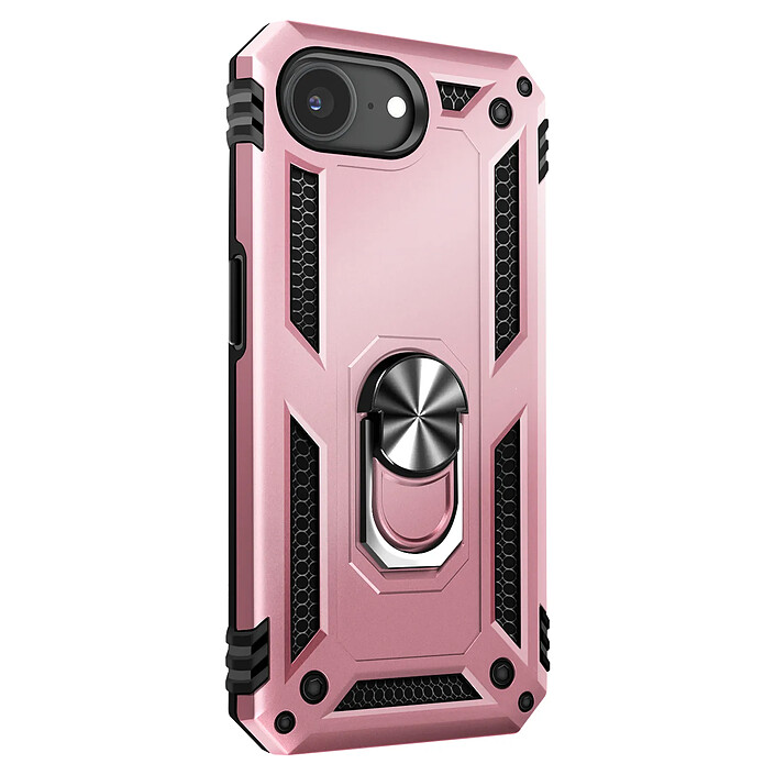 Avizar Coque pour iPhone 17e Antichoc avec Anneau Magnétique Rotatif Rose champagne