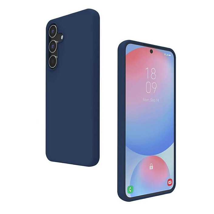 Avis Evetane Coque Samsung Galaxy S24 FE Silicone Liquide Bleue + 2 Vitres en Verre Trempé Protection écran