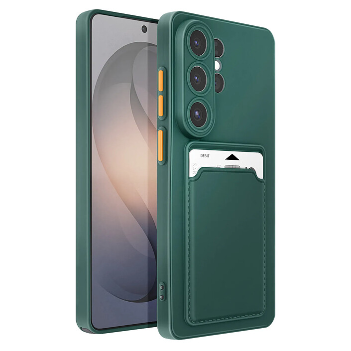 Avizar Coque pour Galaxy S26 Ultra avec Porte-carte et Protection Caméra Anti-rayures Vert