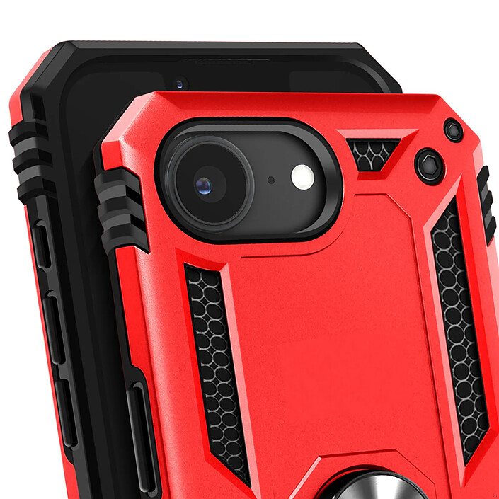 Acheter Avizar Coque pour iPhone 17e Antichoc avec Anneau Magnétique Rotatif Rouge