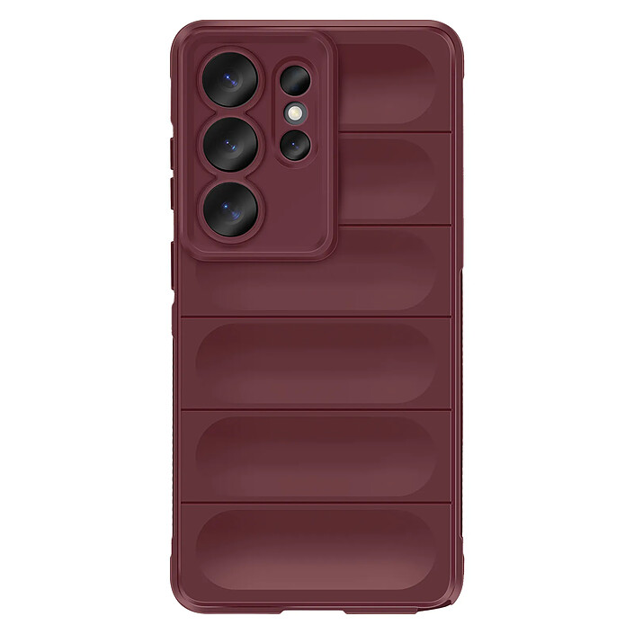Amorus Coque pour Galaxy S26 Ultra Souple Antichoc Compatible Recharge Sans Fil Qi Bordeaux