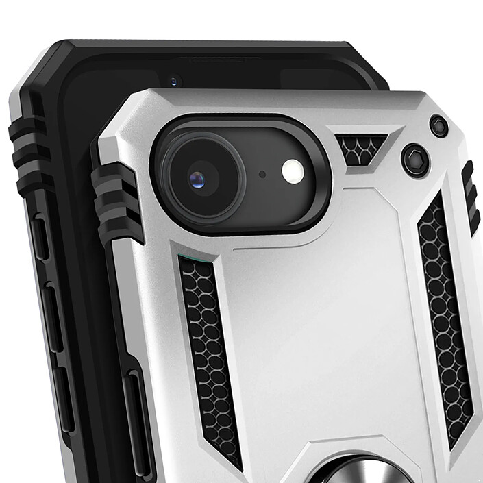 Acheter Avizar Coque pour iPhone 17e Antichoc avec Anneau Magnétique Rotatif Argent