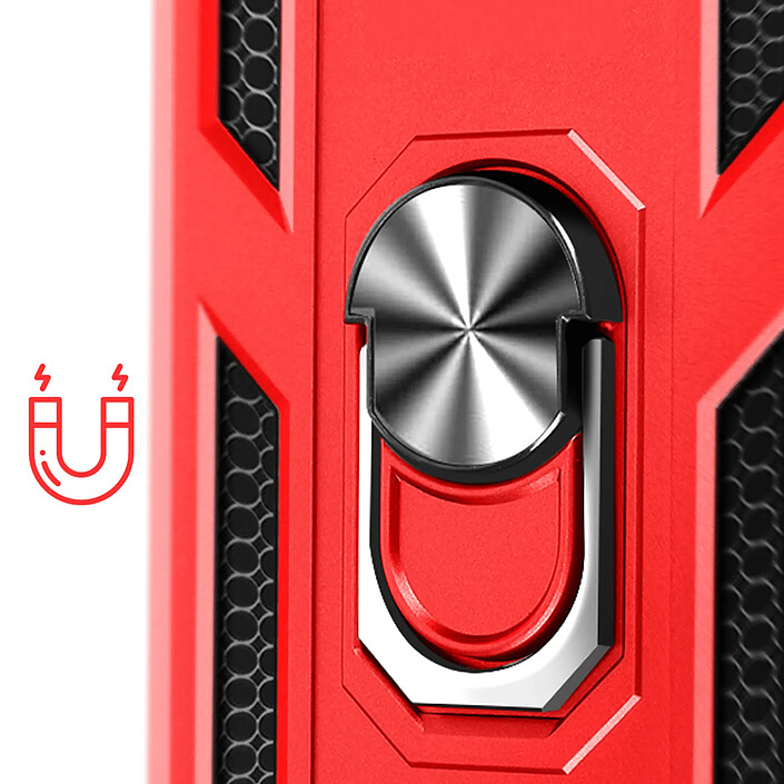 Avis Avizar Coque pour iPhone 17e Antichoc avec Anneau Magnétique Rotatif Rouge