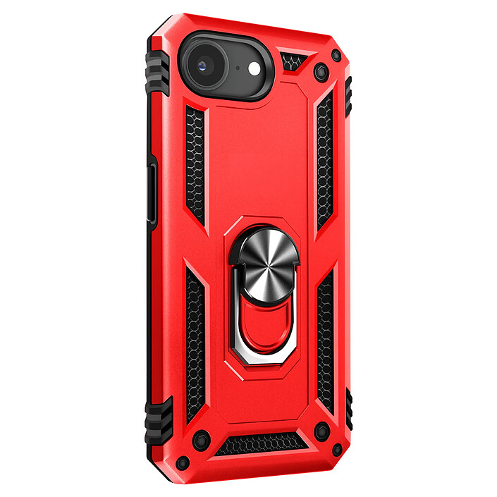 Avizar Coque pour iPhone 17e Antichoc avec Anneau Magnétique Rotatif Rouge