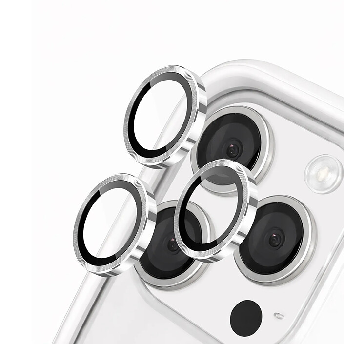 Rhinoshield Protection Caméra pour iPhone 15 Pro / 15 Pro Max Anti-rayures Antichoc Argent
