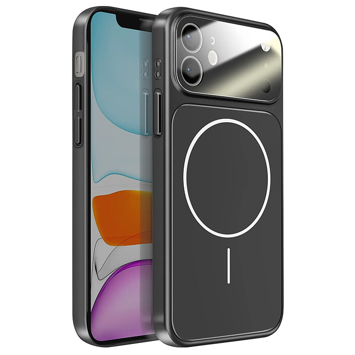 Avizar Coque pour iPhone 11 Compatible MagSafe Finition AG Glass Mate Noir