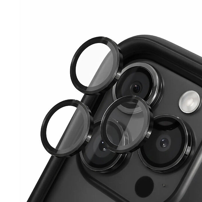 Rhinoshield Protection Caméra pour iPhone 15 Pro / 15 Pro Max Anti-rayures Antichoc Noir