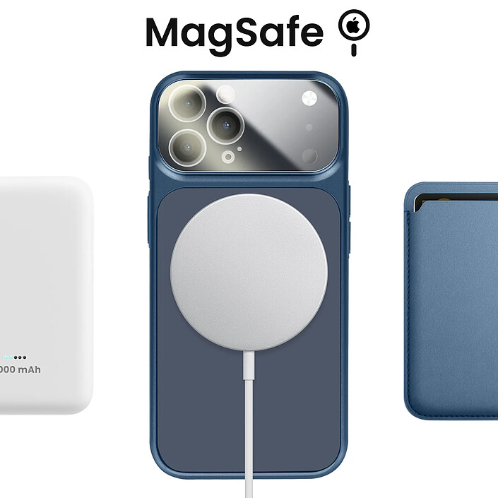 Acheter Avizar Coque pour iPhone 11 Pro Max Compatible MagSafe Finition AG Glass Mate Bleu nuit