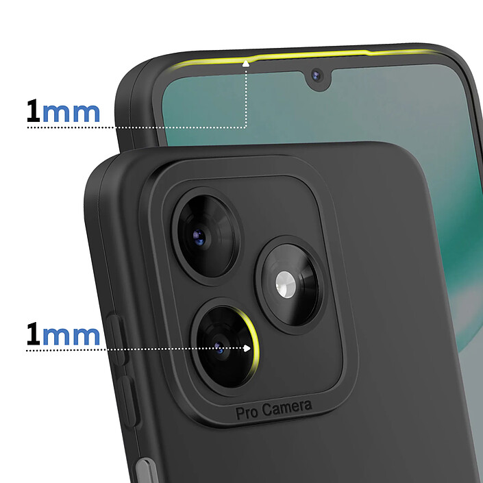 Avis Avizar Coque pour Honor X5c Plus en Silicone Souple avec Renfort Bloc Caméra Noir