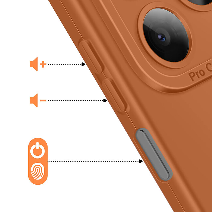 Acheter Avizar Coque pour Honor X5c Plus en Silicone Souple avec Renfort Bloc Caméra Marron