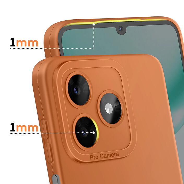 Avis Avizar Coque pour Honor X5c Plus en Silicone Souple avec Renfort Bloc Caméra Marron