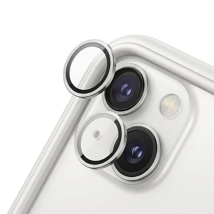 Rhinoshield Protection d'Objectif Caméra pour iPhone 13 / 13 Mini Anti-Rayures Argent