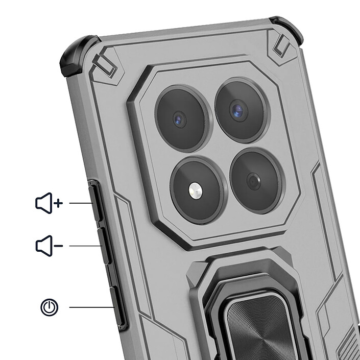 Avis Avizar Coque pour Redmi Note 15 Pro 5G avec Anneau Rotatif et Fonction Support Gris