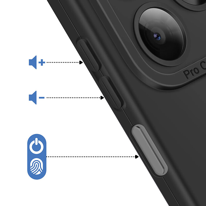 Acheter Avizar Coque pour Honor X5c Plus en Silicone Souple avec Renfort Bloc Caméra Noir