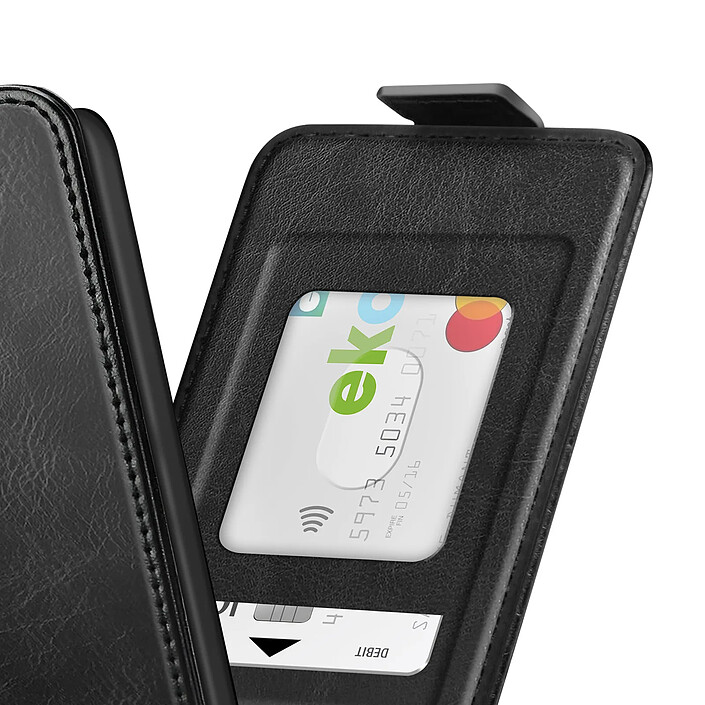Avizar Étui Vertical pour Redmi Note 15 avec Porte-cartes et Fonction Support Noir pas cher