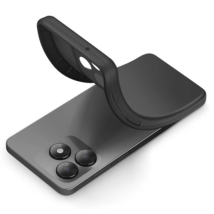 Avizar Coque pour Honor X5c Plus en Silicone Souple avec Renfort Bloc Caméra Noir pas cher