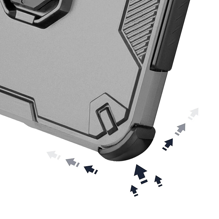 Avizar Coque pour Redmi Note 15 Pro 5G avec Anneau Rotatif et Fonction Support Gris pas cher