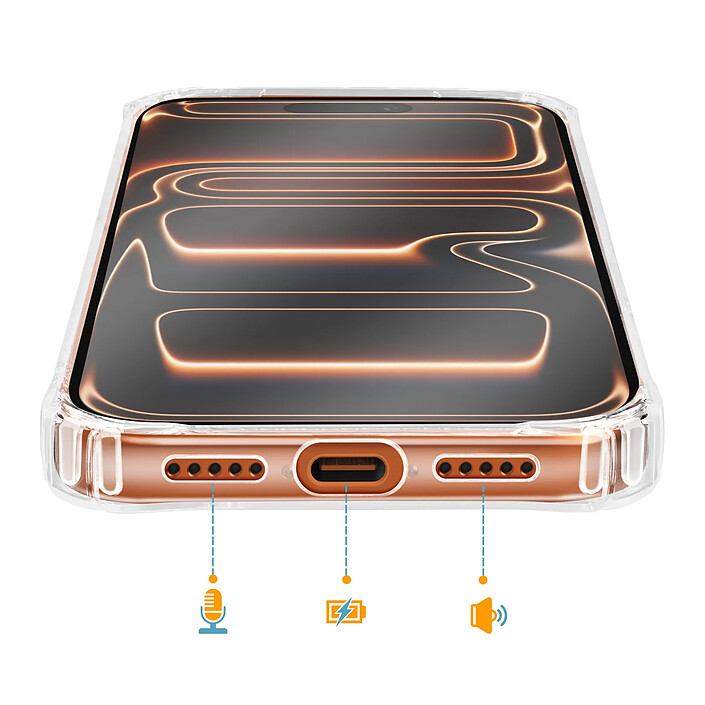 Acheter Avizar Coque pour iPhone 17 Pro Max avec Porte-cartes Intégré et Coins Renforcés Transparent